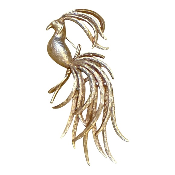 Vintage Bird Peacock Broach Pin - Picture 1 of 4